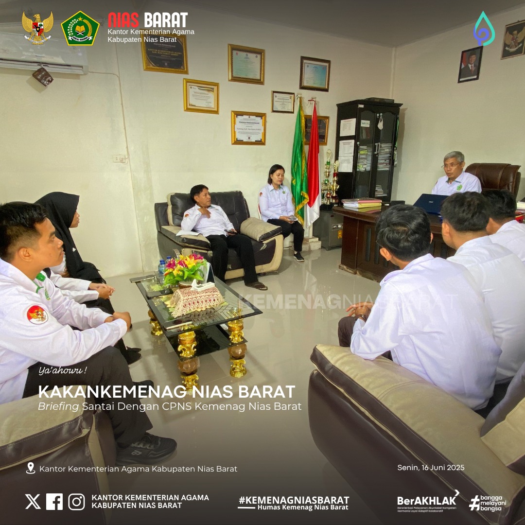 Kakankemenag Nias Barat Harapkan CPNS Baru Jadi Agen Perubahan Positif
